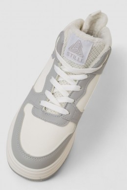 Кроссовки женские зимние на меху  -уценка, цвет бело-серый, 248RAM09-U-3