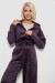 Спортивный костюм женский велюровый, цвет темно-сливовый, 257R4125