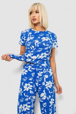 Костюм женский повседневный с принтом, цвет синий, 257R815
