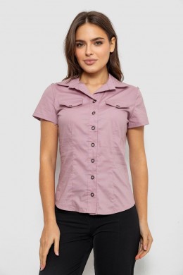 Сорочка жіноча однотонна, колір пудровий, 230R068-1