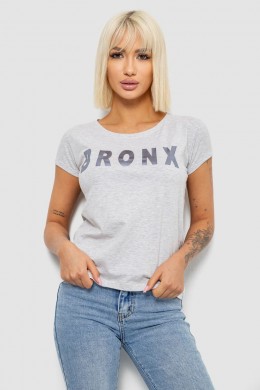 Футболка женская с принтом, цвет серый, 244R2038