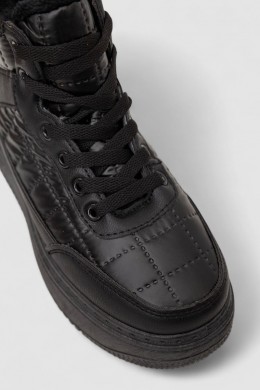 Кроссовки женские зимние на меху, цвет черный, 248RK03