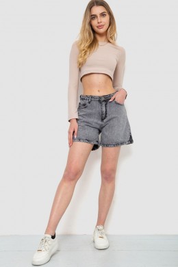 Шорты джинсовые женские, цвет серый, 244R00501