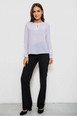 Блуза однотонная, цвет белый, 230R1122-5