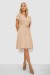 Платье софт с принтом в горох, цвет бежевый, 230R0032-3 Платье софт с принтом в горох, цвет бежевый, 230R0032-3