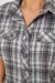 Рубашка женская в клетку, цвет серый, 230R065-5