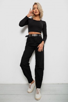 Джинси жіночі однотонні Balon, колір чорний, 244R001171