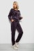 Спортивний костюм жіночий велюровий, колір темно-сливовий, 257R4119 Спортивний костюм жіночий велюровий, колір темно-сливовий, 257R4119