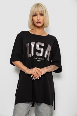 Футболка женская с принтом, цвет черный, 244R2022-5