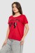 Футболка жіноча з принтом, колір червоний, 244R2073-1 Футболка жіноча з принтом, колір червоний, 244R2073-1