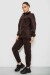 Спортивный костюм женский на флисе, цвет шоколадный, 241R2007 Спортивный костюм женский на флисе, цвет шоколадный, 241R2007