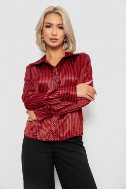 Сорочка класична в смужку, колір чорно-червоний, 230R66
