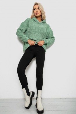 Худі жіночий однотонний з капюшоном, колір оливковий, 257R14