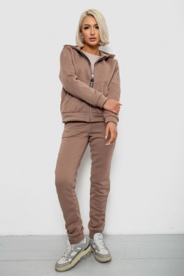 Спортивный костюм женский на флисе, цвет мокко, 257R86