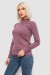 Гольф жіночий однотонний в рубчик, колір сливовий, 214R332