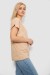Футболка женская однотонная, цвет бежевый, 244R2300