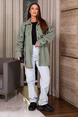 Рубашка -бомбер женская, цвет оливковый, 257R153