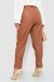 Брюки из искусственной кожи женские, цвет коричневый, 102R5145