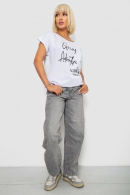 Футболка женская с принтом, цвет белый, 244R2126-5