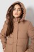 Куртка женская демисезонная удлиненная, цвет бежевый, 207R006