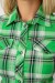 Рубашка женская в полоску 230R064-2, цвет Зеленый Рубашка женская в полоску 230R064-2, цвет Зеленый