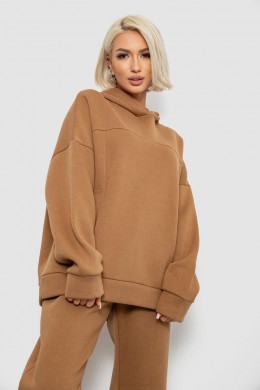 Спортивный костюм женский на флисе, цвет коричневый, 247R2016