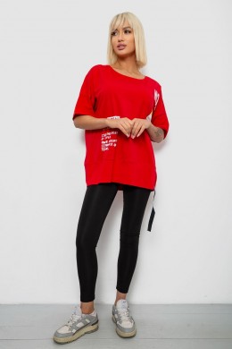 Футболка женская с принтом, цвет красный, 244R2131