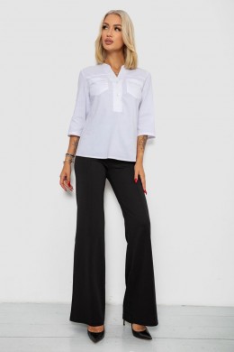 Блуза однотонная, цвет белый, 230R96-15