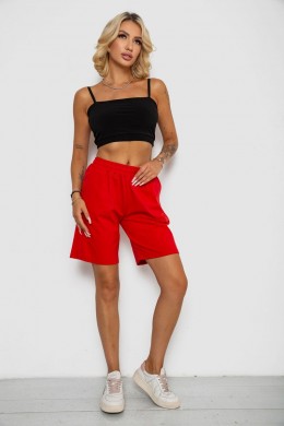 Шорти жіночі однотонні, колір червоний, 238R57820