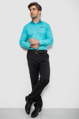Рубашка мужская  -уценка, цвет бирюзовый, 214R7008-U