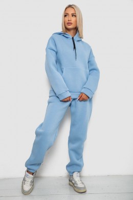 Спортивный костюм женский на флисе, цвет голубой, 238R5726