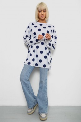 Свитшот женский в горох, цвет молочный, 257R332-1