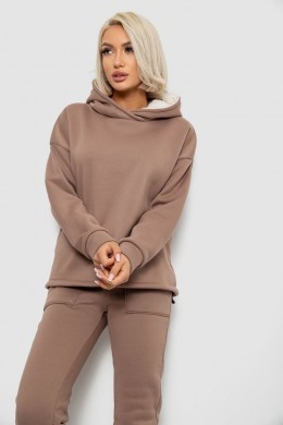 Спортивный костюм женский на флисе, цвет мокко, 257R88
