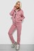 Спортивный костюм женский на флисе, цвет розовый, 257R86-1