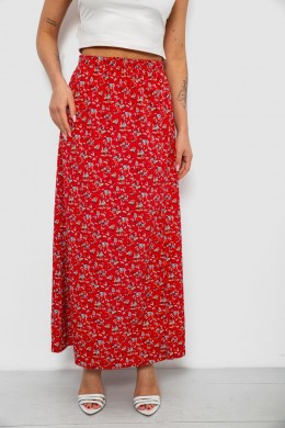 Юбка софт с цветочным принтом, цвет красный, 257R11