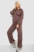 Спортивный костюм женский на флисе, цвет коричневый, 257R87 Спортивный костюм женский на флисе, цвет коричневый, 257R87