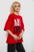Футболка женская с принтом, цвет красный, 244R2015
