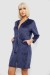 Халат жіночий велюровий на блискавці, колір синій, 257R1023 Халат жіночий велюровий на блискавці, колір синій, 257R1023