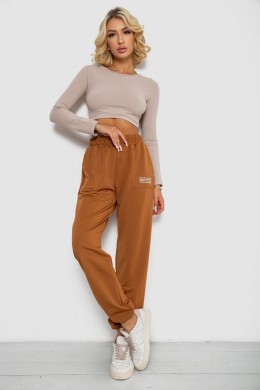 Спортивні штани жіночі, колір коричневий, 238R5052-5