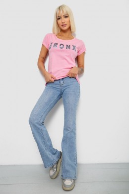 Футболка женская с принтом, цвет розовый, 244R2038