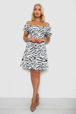 Платье софт с принтом, цвет белый, 230R0105-1