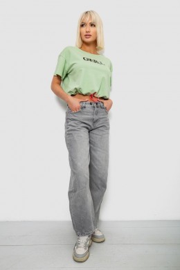 Футболка жіноча з принтом, колір оливковий, 244R2306