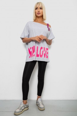 Футболка женская с принтом, цвет серый, 244R2158
