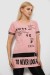 Футболка женская с принтом, цвет пудровый, 244R2081