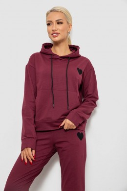 Спортивний костюм жіночий двонитка, колір сливовий, 214R1419-004