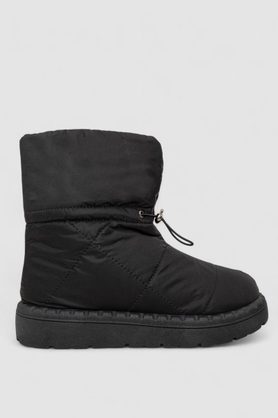 Дутики жіночі зимові на хутрі, колір чорно-коричневий, 248RFM300