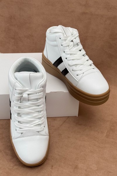 Кроссовки женские демисезонные, цвет бело-черный, 248RWA180-4