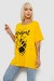 Футболка жіноча з принтом, колір жовтий, 244R6005-1