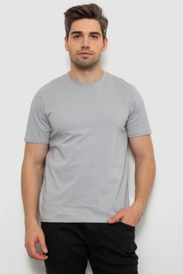 Футболка чоловіча однотонна, колір світло-сірий, 238R155