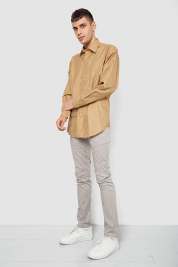 Рубашка мужская классическая, цвет бежевый, 244R331